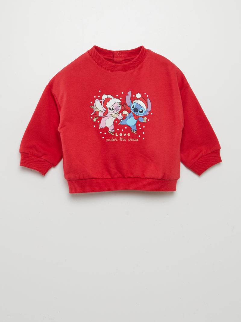 Sudadera de Navidad con cuello redondo 'Disney' ROJO - Kiabi