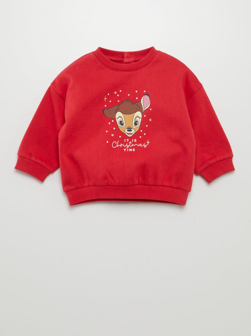 Sudadera de Navidad con cuello redondo 'Disney' ROJO - Kiabi