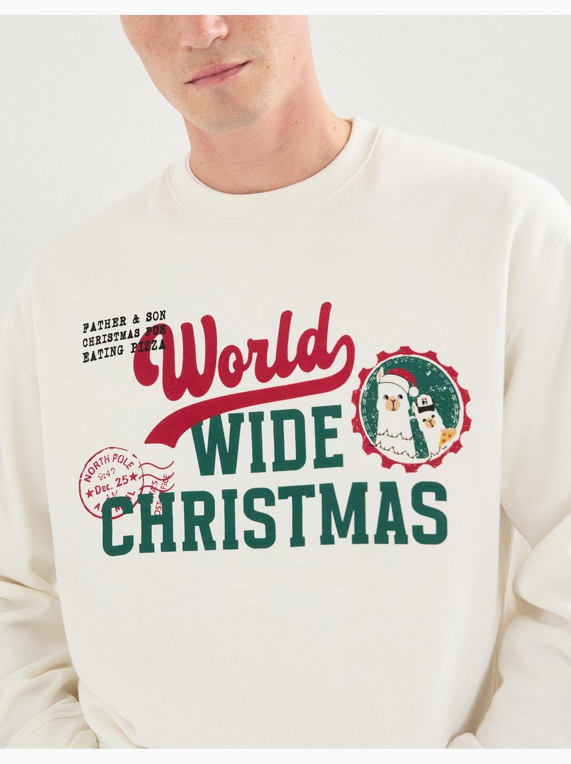 Sudadera de Navidad, MO Fashion Blanco - Kiabi
