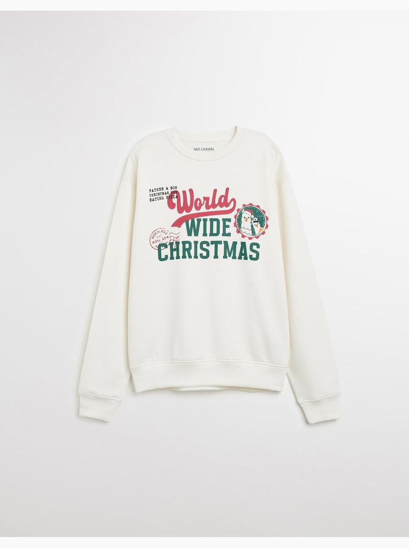 Sudadera de Navidad, MO Fashion Blanco - Kiabi