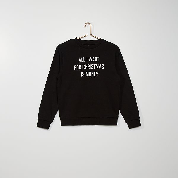 Sudadera de Navidad Niño 10-18 años - NEGRO - Kiabi - 6,00€