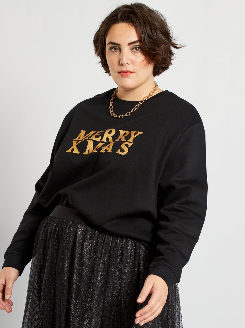 Sudadera de Navidad NEGRO - Kiabi