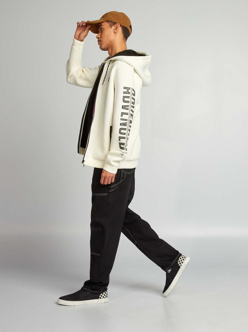 Sudadera de neopreno con capucha BLANCO - Kiabi