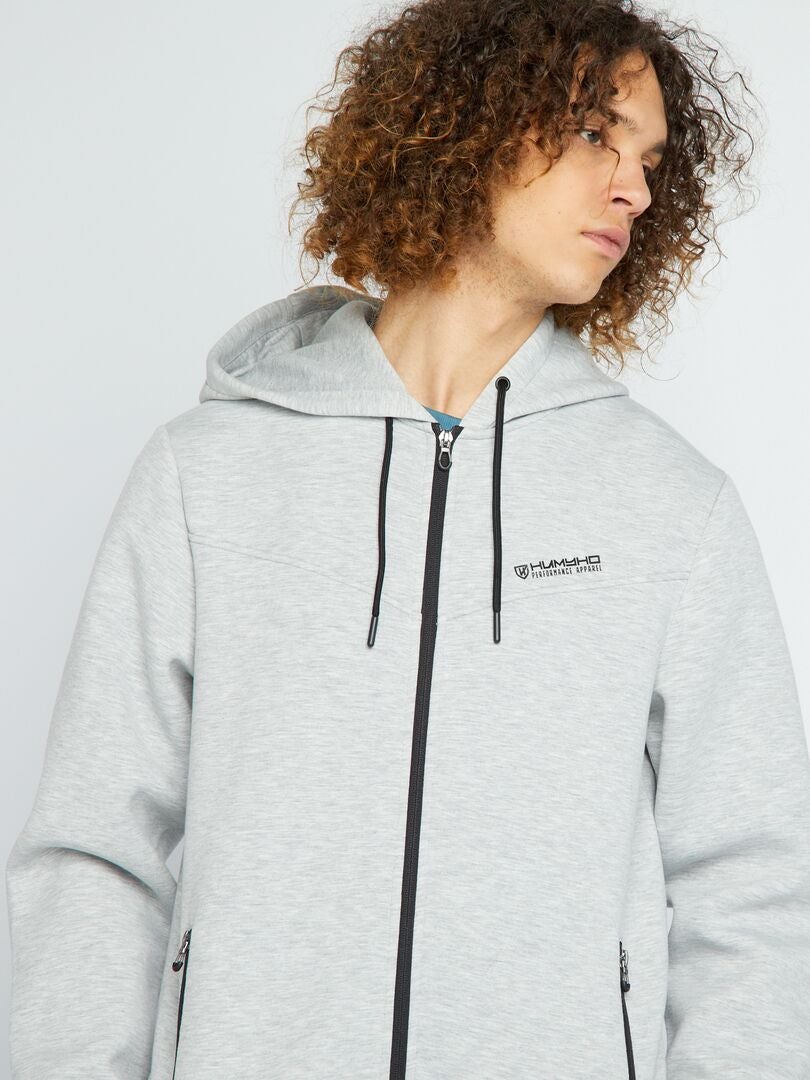 Sudadera de neopreno con capucha GRIS - Kiabi