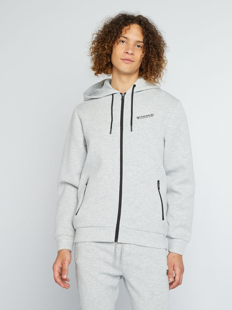 Sudadera de neopreno con capucha GRIS - Kiabi