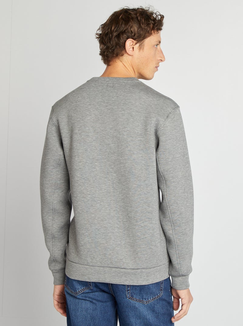 Sudadera de neopreno con cuello redondo GRIS - Kiabi