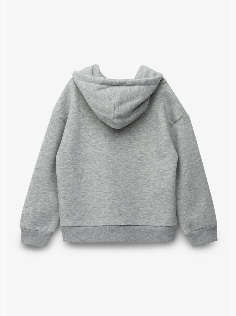 Sudadera de Niña con Capucha en Gris Gris - Kiabi