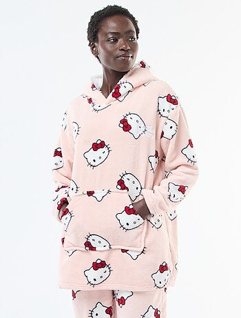 Sudadera de noche 'Hello Kitty' efecto borreguito