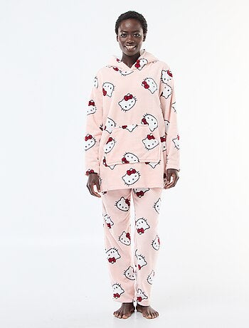 Sudadera de noche 'Hello Kitty' efecto borreguito