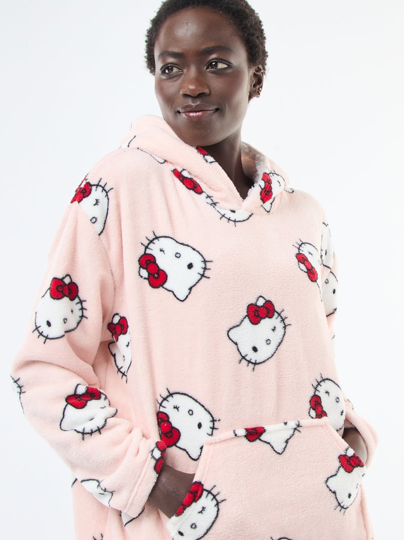 Sudadera de noche 'Hello Kitty' efecto borreguito Rosa - Kiabi