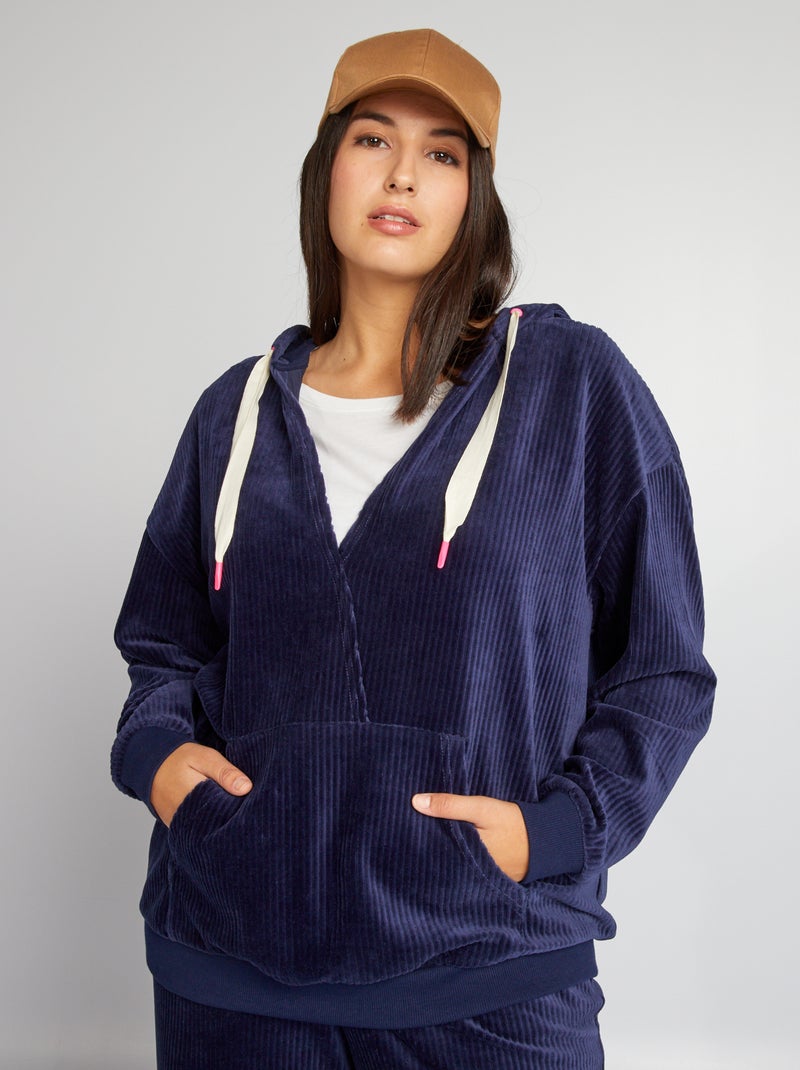 Sudadera de pana AZUL - Kiabi