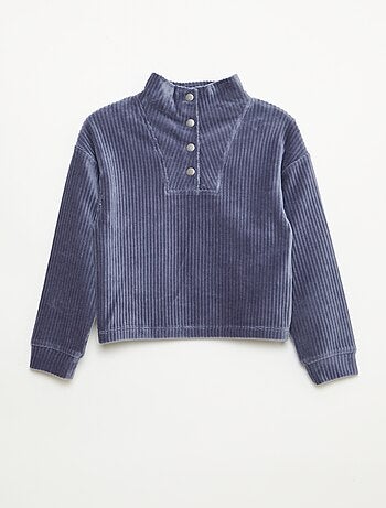 Sudadera de pana con cuello camionero