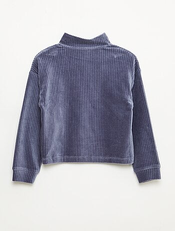 Sudadera de pana con cuello camionero