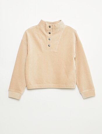 Sudadera de pana con cuello camionero