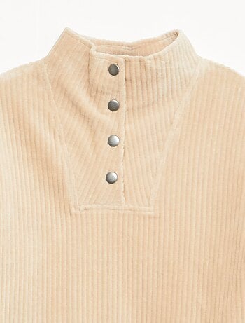 Sudadera de pana con cuello camionero