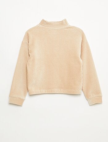 Sudadera de pana con cuello camionero