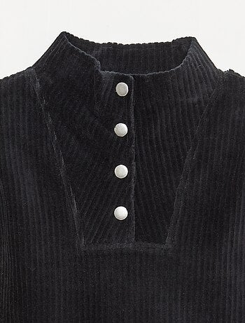 Sudadera de pana con cuello camionero