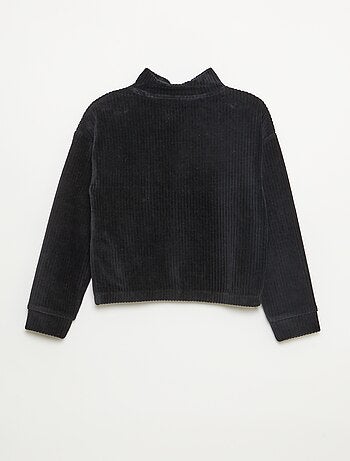 Sudadera de pana con cuello camionero