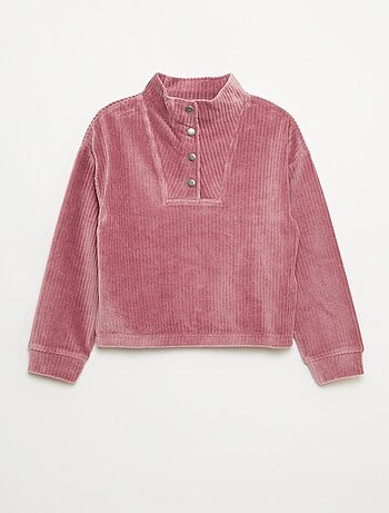 Sudadera de pana con cuello camionero