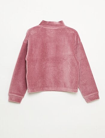 Sudadera de pana con cuello camionero