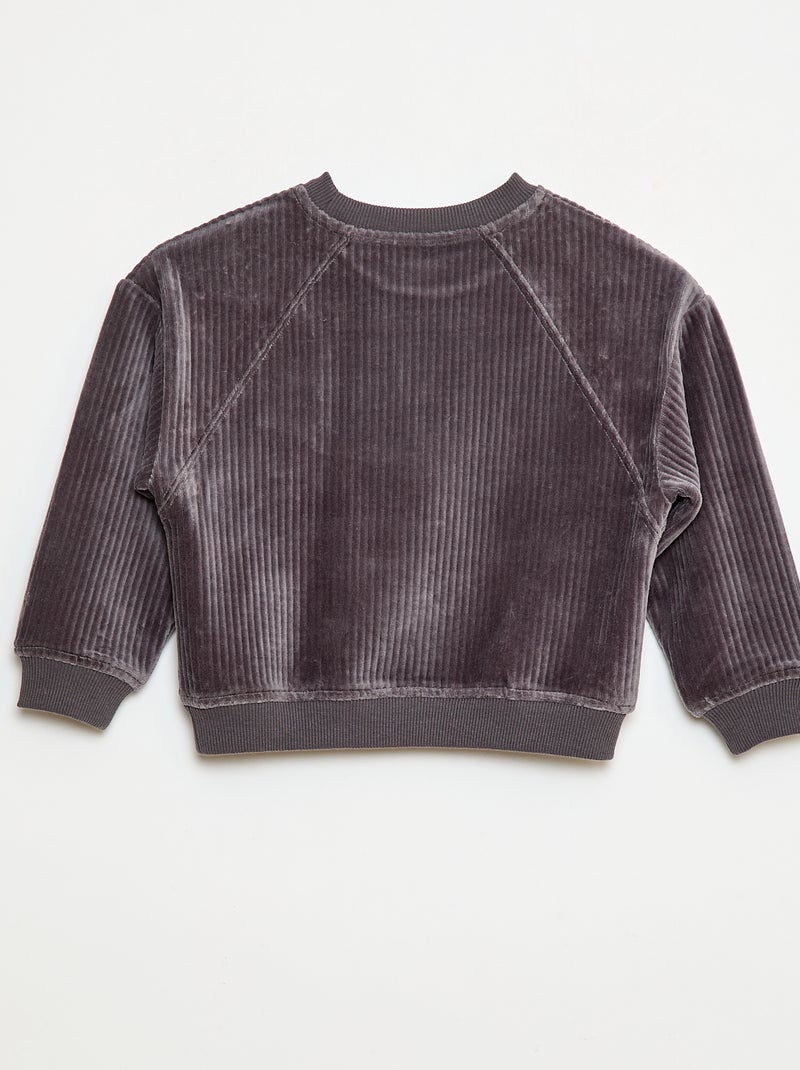 Sudadera de pana Gris - Kiabi