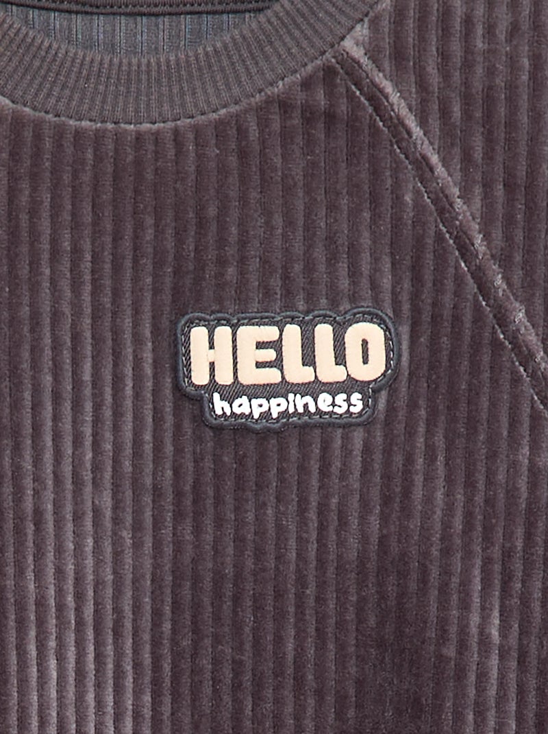 Sudadera de pana Gris - Kiabi