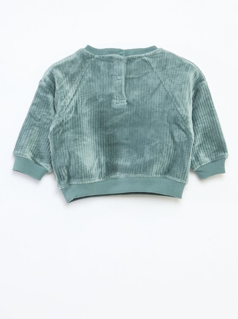 Sudadera de pana Verde - Kiabi