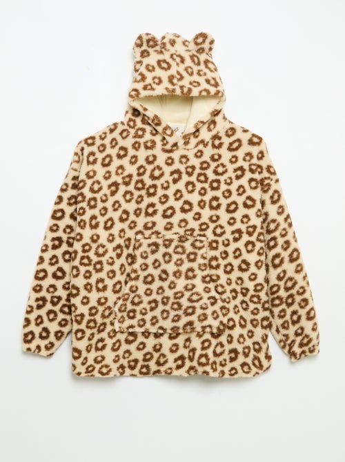 Sudadera de peluche con capucha - Kiabi Sudadera de peluche con capucha - Kiabi