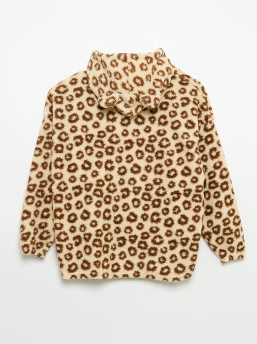 Sudadera de peluche con capucha - Kiabi Sudadera de peluche con capucha - Kiabi