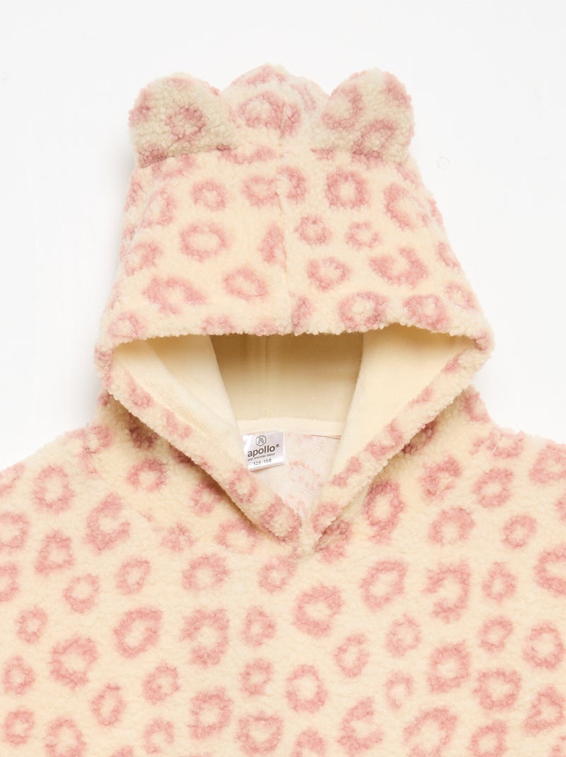 Sudadera de peluche con capucha Rosa - Kiabi