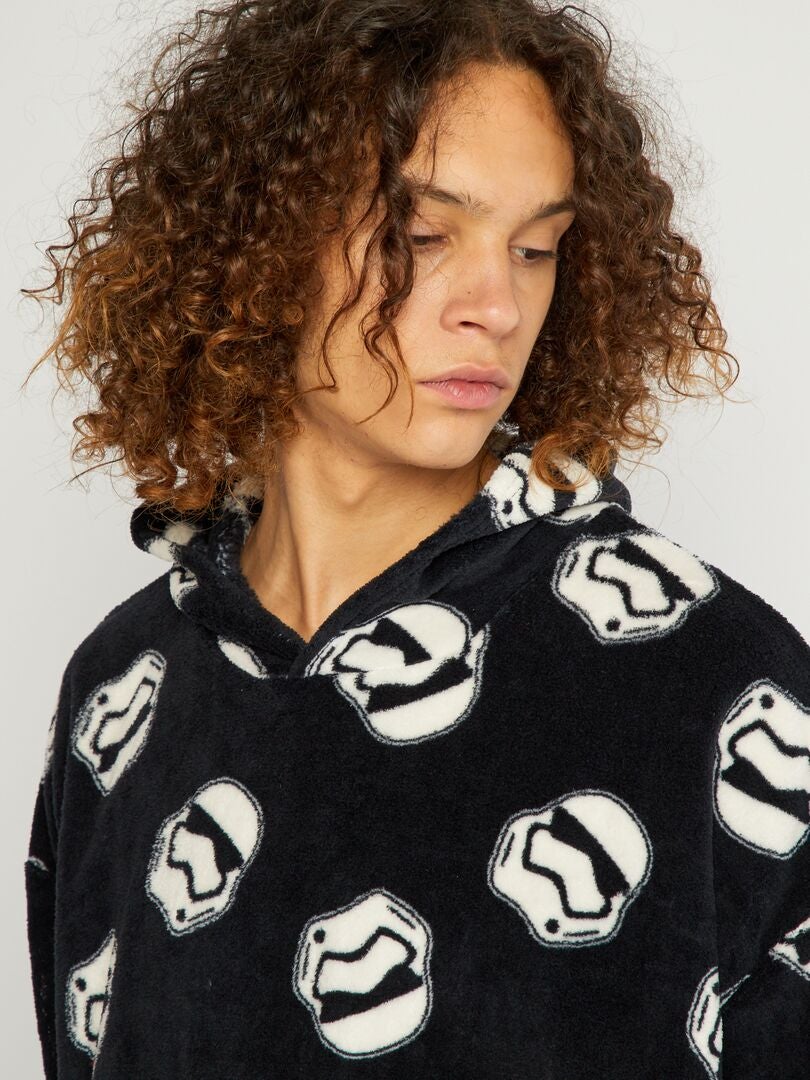 Sudadera de pijama polar 'Star Wars' 'Soldados Imperiales' negro/blanco - Kiabi
