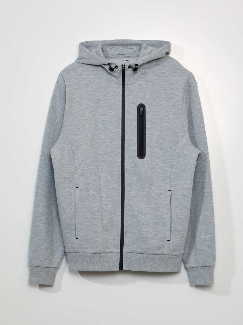 Sudadera de piqué de algodón GRIS - Kiabi