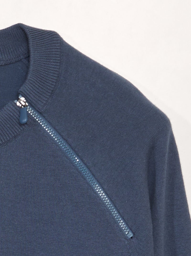 Sudadera de punto - colección fácil de poner AZUL - Kiabi