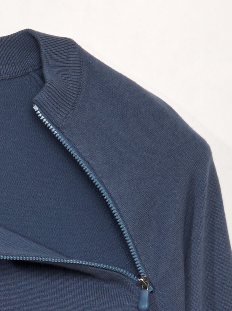 Sudadera de punto - colección fácil de poner AZUL - Kiabi