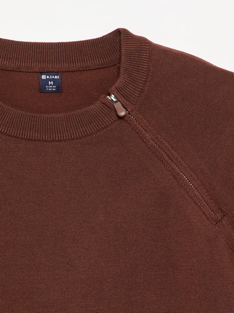 Sudadera de punto - colección fácil de poner Marron - Kiabi