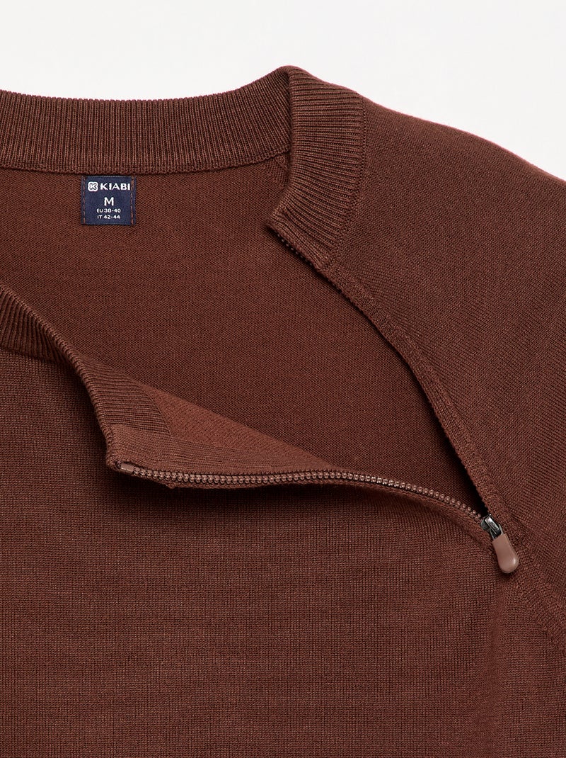 Sudadera de punto - colección fácil de poner Marron - Kiabi