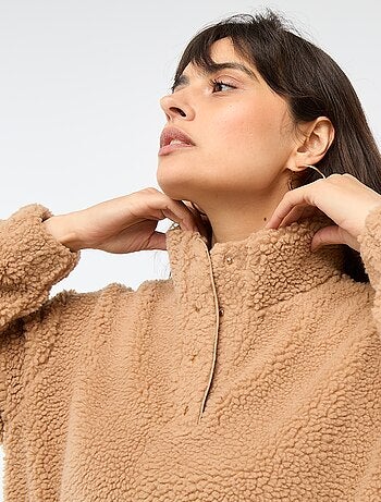 Sudadera de punto bouclé con estampado