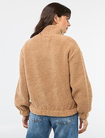 Sudadera de punto bouclé con estampado