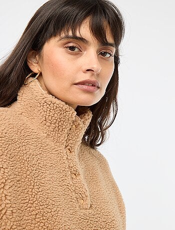 Sudadera de punto bouclé con estampado