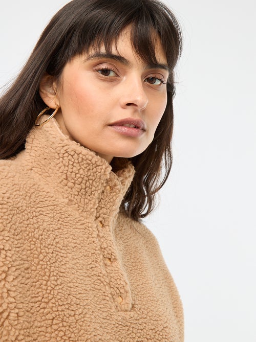 Sudadera de punto bouclé con estampado - Kiabi