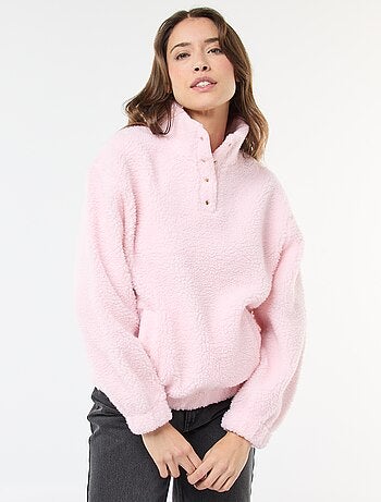 Sudadera de punto bouclé con estampado