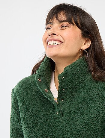 Sudadera de punto bouclé con estampado