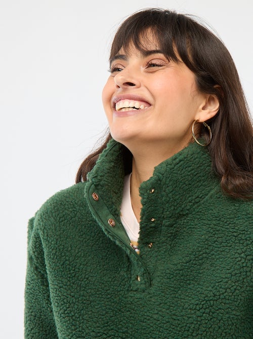 Sudadera de punto bouclé con estampado - Kiabi