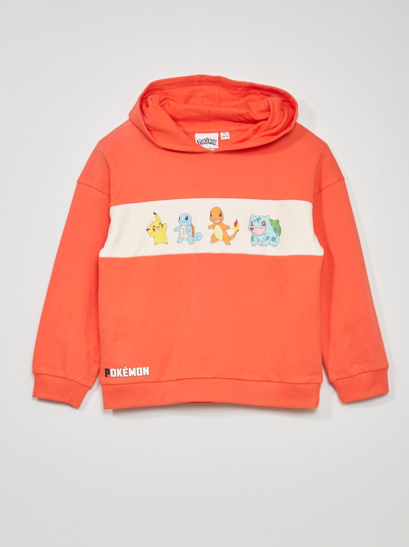 Sudadera de punto con capucha 'Pokémon' rojo coral - Kiabi
