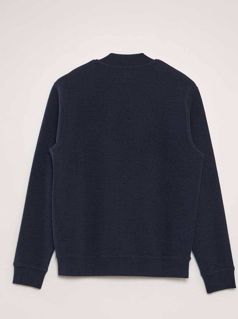 Sudadera de punto con cierre de cremallera AZUL - Kiabi