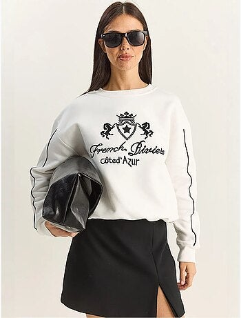 Sudadera de punto con cuello redondo elástico lucci