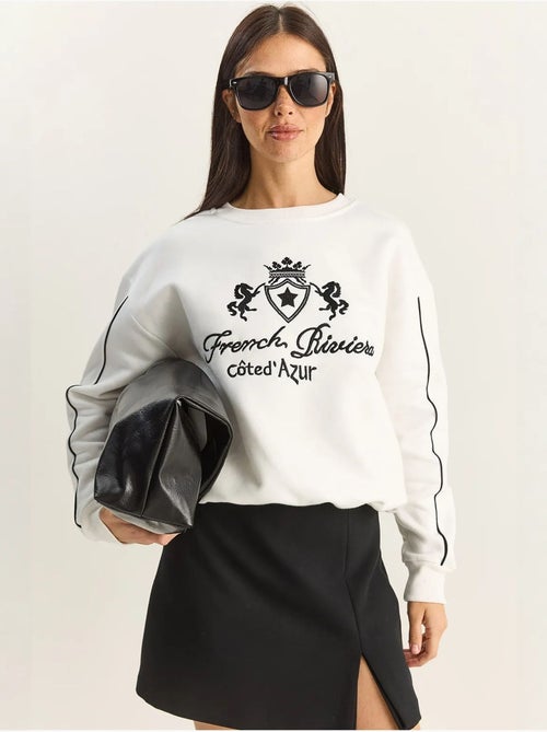 Sudadera de punto con cuello redondo elástico lucci - Kiabi