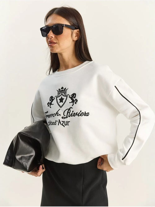 Sudadera de punto con cuello redondo elástico lucci - Kiabi