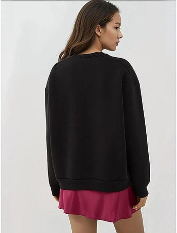 Sudadera de punto con cuello redondo texturizado y cremallera hiccup