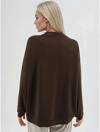 Sudadera de punto con cuello redondo y corte relajado busem
